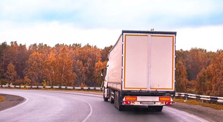 moving truck on a street